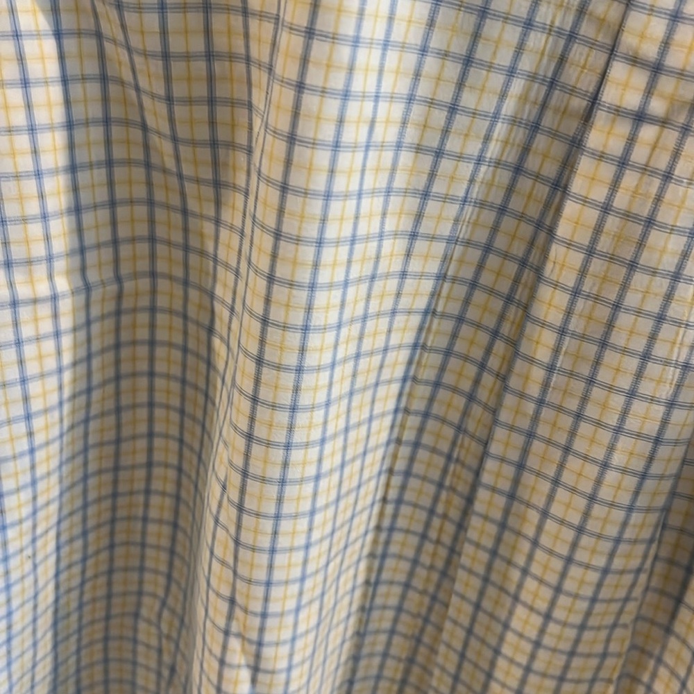 Brooks Brothers men’s long sleeved blue/white/yellow checked shirt. Size 16.5/33 - Picture 5 of 6